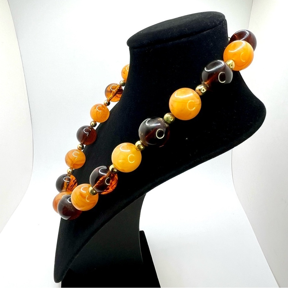 Vintage Napier Lucite Bead Necklace & Earrings Set - Picture 4 of 15